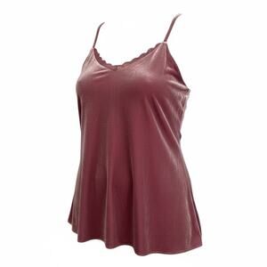 Sundance Velvet Tank Top Cami Women’s Size L Silk Blend Pink Mauve Coquette